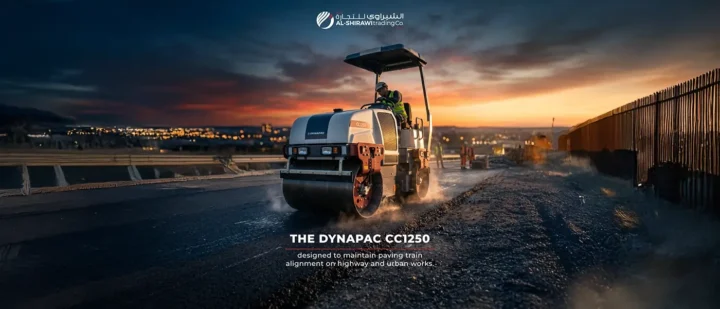Dynapac compactor working on UAE road construction project