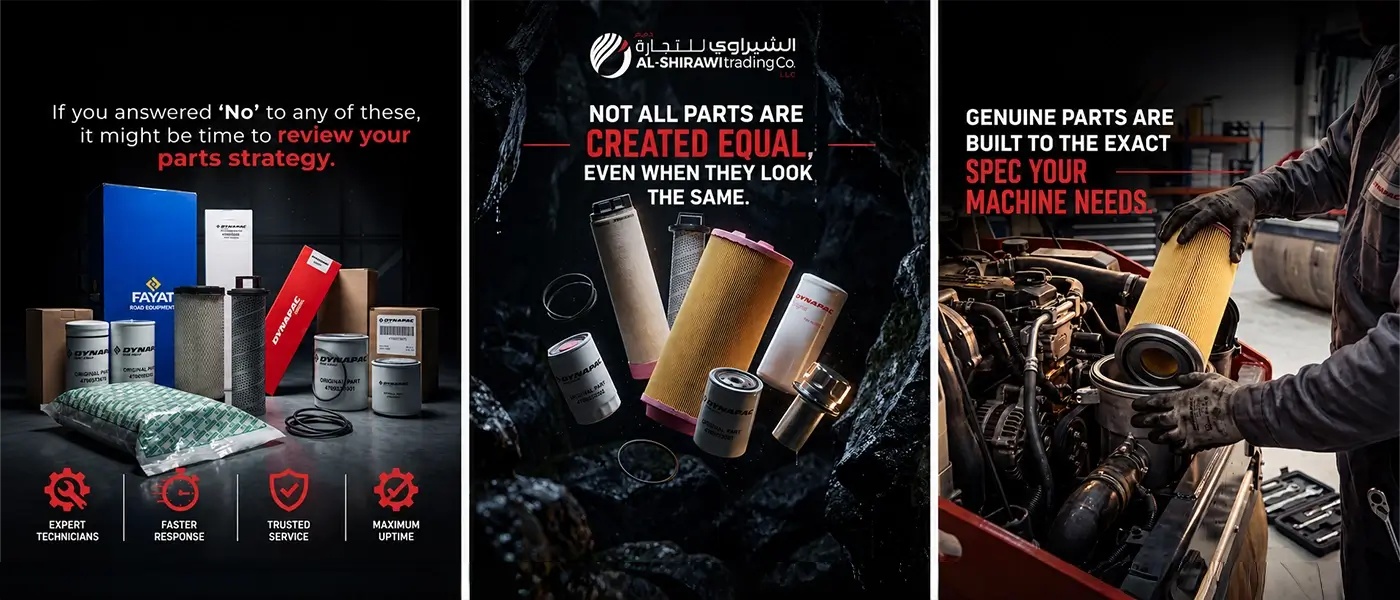 Heavy equipment genuine spare parts and maintenance UAE